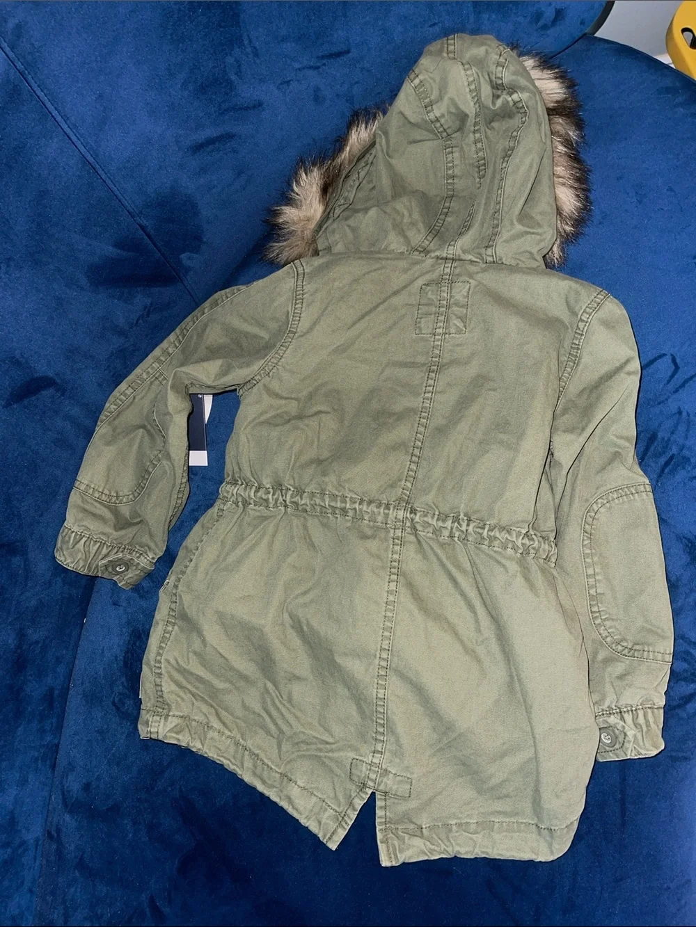 Gap Kids Olive Green Hooded 3 in 1 1 Parka with Faux Fur Trim